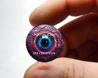 Glass Eyes - Fantasy Monster Glass Eyeball Taxidermy Doll Cabochons - Pair or Single 8mm 10mm 12mm 13mm 14mm 16mm 18mm 20mm 25mm 30mm -FM6