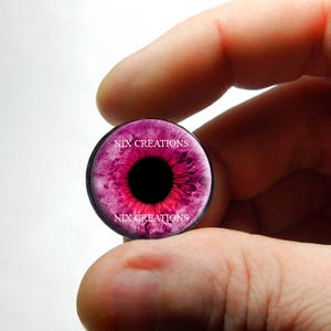 Glass Eyes - Purple Pink Human Doll Eyes Handmade Glass Cabochons 8mm 10mm 12mm 13mm 14mm 16mm 18mm 20mm 25mm 30mm