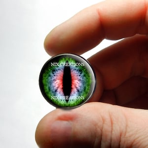Dragon Glass Eyes - Reptile Dragon Eyes Handmade Glass Cabochons for Steampunk 8mm 10mm 12mm 13mm 14mm 16mm 18mm 20mm 25mm 30mm