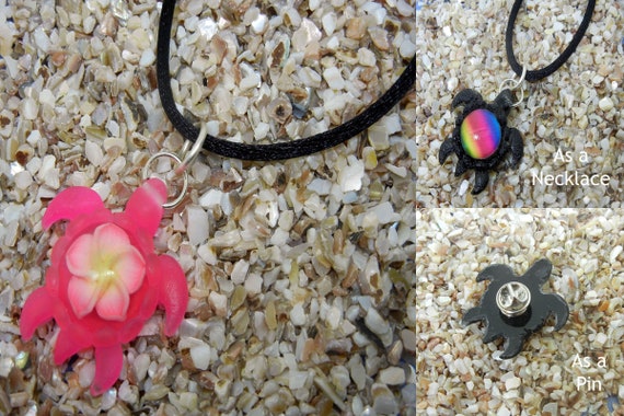 Pink turtle necklace sale