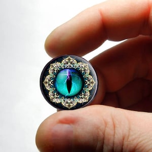 Glasaugen - Blau Tribal 2 Drachen Augapfel Cabochon für Anhänger Ohrring Ring Rohlinge 8mm 10mm 12mm 13mm 14mm 16mm 18mm 20mm 25mm 30mm