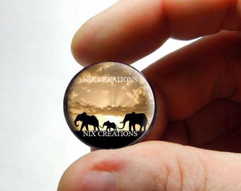 Glass Cabochon -  Elephant Family  - Live Love Laugh - for Jewelry and Pendant Making 8mm 10mm 12mm 13mm 14mm 16mm 18mm 20mm 25mm 30mm