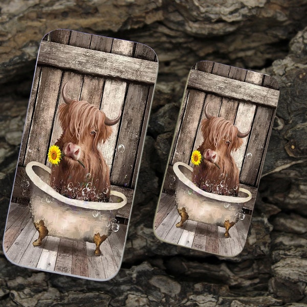 Highland Cow Domino Cabochon - 2 sizes to choose from - DM45