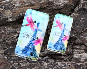 Paris Dragonfly Domino Cabochon - 2 sizes to choose from - DM30