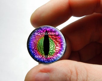 Glass Eyes - Rainbow Dragon Glass Eyes Crafting Jewelry Pendant Domed Cabochon 8mm 10mm 12mm 13mm 14mm 16mm 18mm 20mm 25mm 30mm