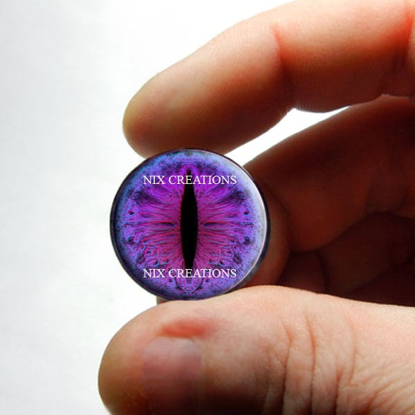 Dragon Glass Eyes -  Violet Sublime Dragon Glass Eyeball Taxidermy Doll Eye Cabochons 8mm 10mm 12mm 13mm 14mm 16mm 18mm 20mm 25mm 30mm