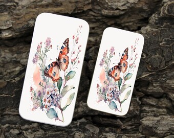 Watercolor Butterfly Domino Cabochon - 2 sizes to choose from - BF6