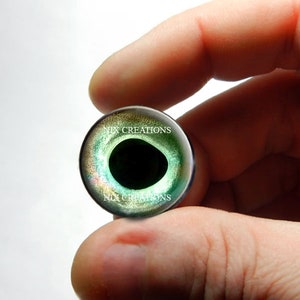 Cabochon bicolore vert poisson perche yeux de verre globe oculaire pour leurres de pêche 8 mm 10 mm 12 mm 13 mm 14 mm 16 mm 18 mm 20 mm 25 mm 30 mm