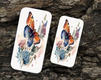 Watercolor Butterfly Domino Cabochon - 2 sizes to choose from - BF11