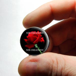 Cabochon in vetro - Rosa rossa - per creazione di gioielli e ciondoli 8 mm 10 mm 12 mm 13 mm 14 mm 16 mm 18 mm 20 mm 25 mm 30 mm