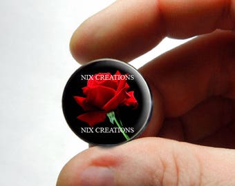 Glass Cabochon - Red Rose - for Jewelry and Pendant Making 8mm 10mm 12mm 13mm 14mm 16mm 18mm 20mm 25mm 30mm