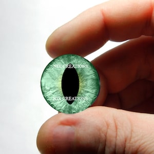 Yeux de verre - Yeux de chat verts en verre Cabochons d'oeil de taxidermie 8 mm 10 mm 12 mm 13 mm 14 mm 16 mm 18 mm 20 mm 25 mm 30 mm
