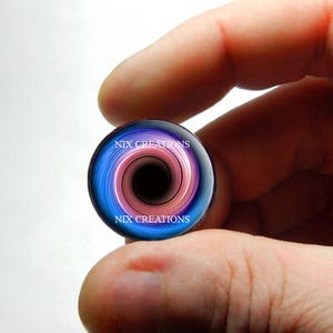 Glass Eyes - Blue Purple Swirl Candy Human Eyeball Handmade Glass Cabochons 8mm 10mm 12mm 13mm 14mm 16mm 18mm 20mm 25mm 30mm
