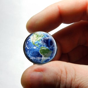 25mm 20mm 16mm 12mm 10mm or 8mm Glass Cabochon - Earth - for Jewelry and Pendant Making