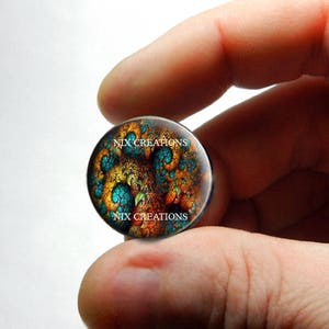 Glass Cabochon - Colorful Fractal - for Jewelry and Pendant Making 8mm 10mm 12mm 13mm 14mm 16mm 18mm 20mm 25mm 30mm