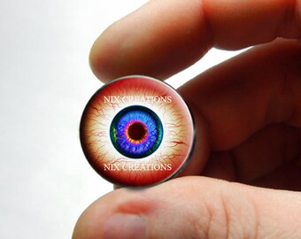 Zombie Glass Eyes - Human Doll Eyeballs Handmade Glass Cabochons - Blood Shot Design 14 8mm 10mm 12mm 13mm 14mm 16mm 18mm 20mm 25mm 30mm