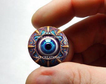 Glass Eyes - Fantasy Monster Glass Eyeball Taxidermy Doll Cabochons - Pair or Single 8mm 10mm 12mm 13mm 14mm 16mm 18mm 20mm 25mm 30mm -FM3