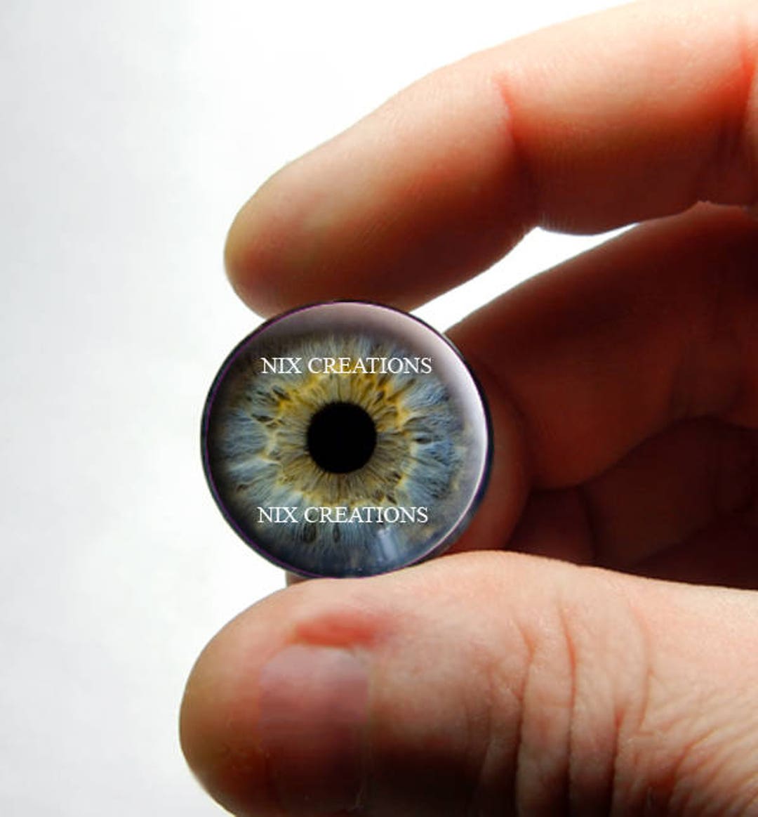 Honselia 10 Pairs Glass Eyes For Doll Making, 16mm Animal Eye Cabochons
