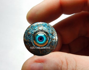 Glass Eyes - Fantasy Monster Glass Eyeball Taxidermy Doll Cabochons - Pair or Single 8mm 10mm 12mm 13mm 14mm 16mm 18mm 20mm 25mm 30mm -FM7