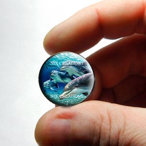 Glas Cabochon - Delphin Gang - für Schmuck und Anhänger machen 8mm 10mm 12mm 13mm 14mm 16mm 18mm 20mm 25mm 30mm