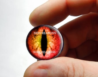 Glass Eyes - Red Yellow Dragon Glass EyesTaxidermy Doll Eyeballs Cabochons 8mm 10mm 12mm 13mm 14mm 16mm 18mm 20mm 25mm 30mm