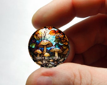 Glass Cabochon - Mushroom - for Jewelry and Pendant Making 8mm 10mm 12mm 13mm 14mm 16mm 18mm 20mm 25mm 30mm