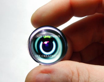 Glass Eyes - Mechanical Robot Glass Eyes Glass Taxidermy Doll Eye Cabochons  - Pair or Single - You Choose Size - #MC5