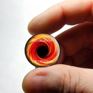 Glass Eyes - Orange Red Swirl Candy Human Eyeball Handmade Glass Cabochons 8mm 10mm 12mm 13mm 14mm 16mm 18mm 20mm 25mm 30mm