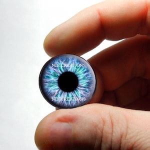 Glazen ogen - turkoois lavendel menselijke zombiepop ogen handgemaakte glazen cabochons 8 mm 10 mm 12 mm 13 mm 14 mm 16 mm 18 mm 20 mm 25 mm 30 mm