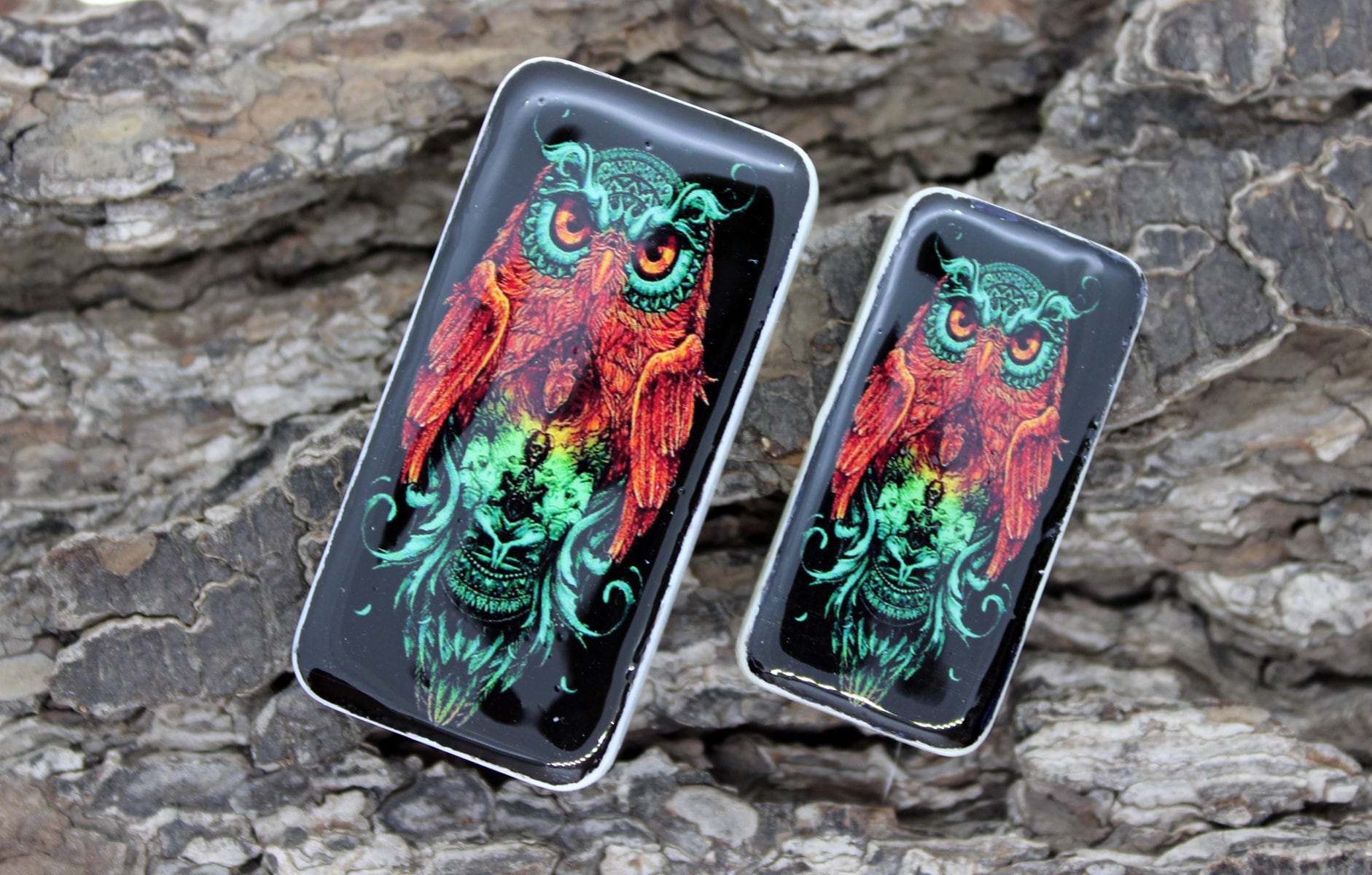 Celtic Owl Domino Cabochon - 2 sizes to choose from - DM6