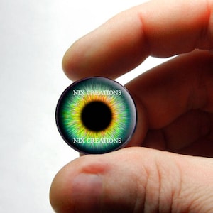Zombie Glass Eyes - Human Doll Eyeballs Handmade Glass Cabochons - Design 8 8mm 10mm 12mm 13mm 14mm 16mm 18mm 20mm 25mm 30mm