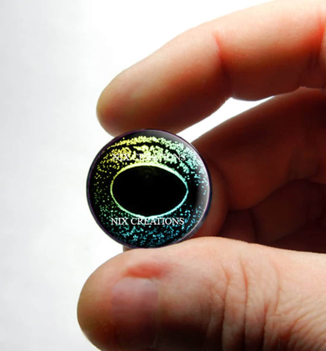Frog Glass Eyes Yellow Green Reptile Taxidermy Eyeball Cabochons 8mm 10mm 12mm 13mm 14mm 16mm