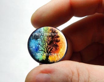 Glass Cabochon - Rainbow Tree of Life - for Jewelry and Pendant Making 8mm 10mm 12mm 13mm 14mm 16mm 18mm 20mm 25mm 30mm