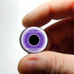 Pullip Doll Eyes - Zombie Glass Eyes Human Doll Eyeballs Handmade Glass Cabochons - Design 10 - Pair or Single - You Choose Size