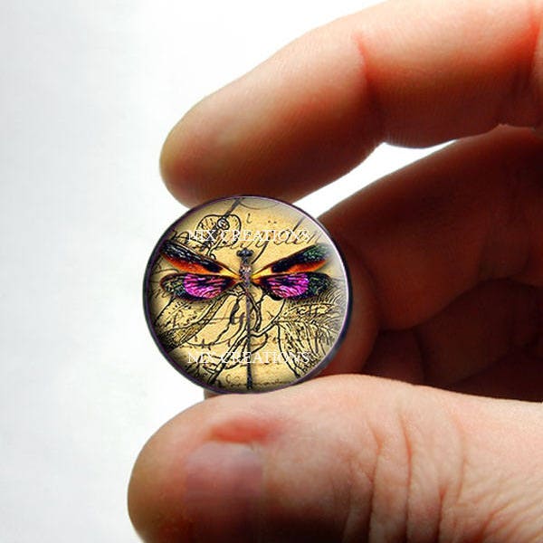 Glass Cabochon - Dragonfly D4 - for Jewelry and Pendant Making 8mm 10mm 12mm 13mm 14mm 16mm 18mm 20mm 25mm 30mm