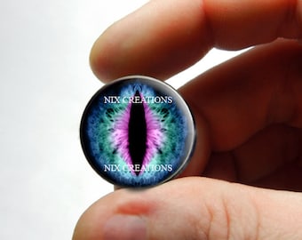 Dragon Glass Eyes - Reptile Dragon Eyes Handmade Glass Cabochons for Steampunk 8mm 10mm 12mm 13mm 14mm 16mm 18mm 20mm 25mm 30mm