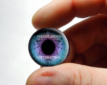 Custom Blythe Eyes - Blue Human Doll Taxidermy Eyes Handmade Glass Cabochons 8mm 10mm 12mm 13mm 14mm 16mm 18mm 20mm 25mm 30mm