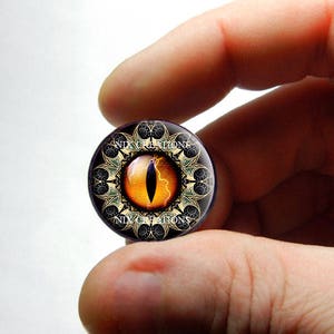 Glass Eyes - Orange Designer Dragon Eyeball Cabochon for Pendant Earring Ring Blanks 8mm 10mm 12mm 13mm 14mm 16mm 18mm 20mm 25mm 30mm