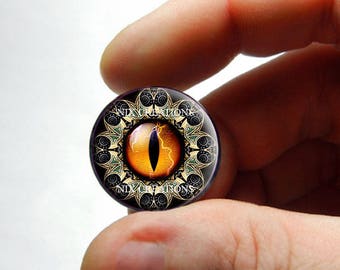 Glass Eyes - Orange Designer Dragon Eyeball Cabochon for Pendant Earring Ring Blanks 8mm 10mm 12mm 13mm 14mm 16mm 18mm 20mm 25mm 30mm