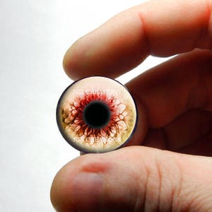 Zombie glazen ogen - menselijke pop oogbollen handgemaakte glazen cabochons - ontwerp 5 8 mm 10 mm 12 mm 13 mm 14 mm 16 mm 18 mm 20 mm 25 mm 30 mm