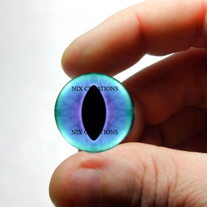 Yeux de verre - Yeux de verre bleu violet taxidermie Cabochons aiguilletés 8 mm 10 mm 12 mm 13 mm 14 mm 16 mm 18 mm 20 mm 25 mm 30 mm