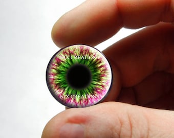 Ojos de vidrio - Ojos de muñeca zombi humana Cabochones de vidrio hechos a mano 8 mm 10 mm 12 mm 13 mm 14 mm 16 mm 18 mm 20 mm 25 mm 30 mm