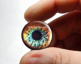 30mm Glass Eyes - Pastel Funk Zombie Human Doll Eyeball Flat Cabochons 8mm 10mm 12mm 13mm 14mm 16mm 18mm 20mm 25mm 30mm