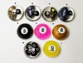 Resin 8 Ball Billiards Pool Pocket Marker