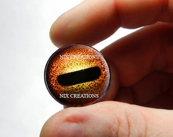 Glass Eyes - Orange Octopus Glass Taxidermy Doll Eyes Cabochons 8mm 10mm 12mm 13mm 14mm 16mm 18mm 20mm 25mm 30mm
