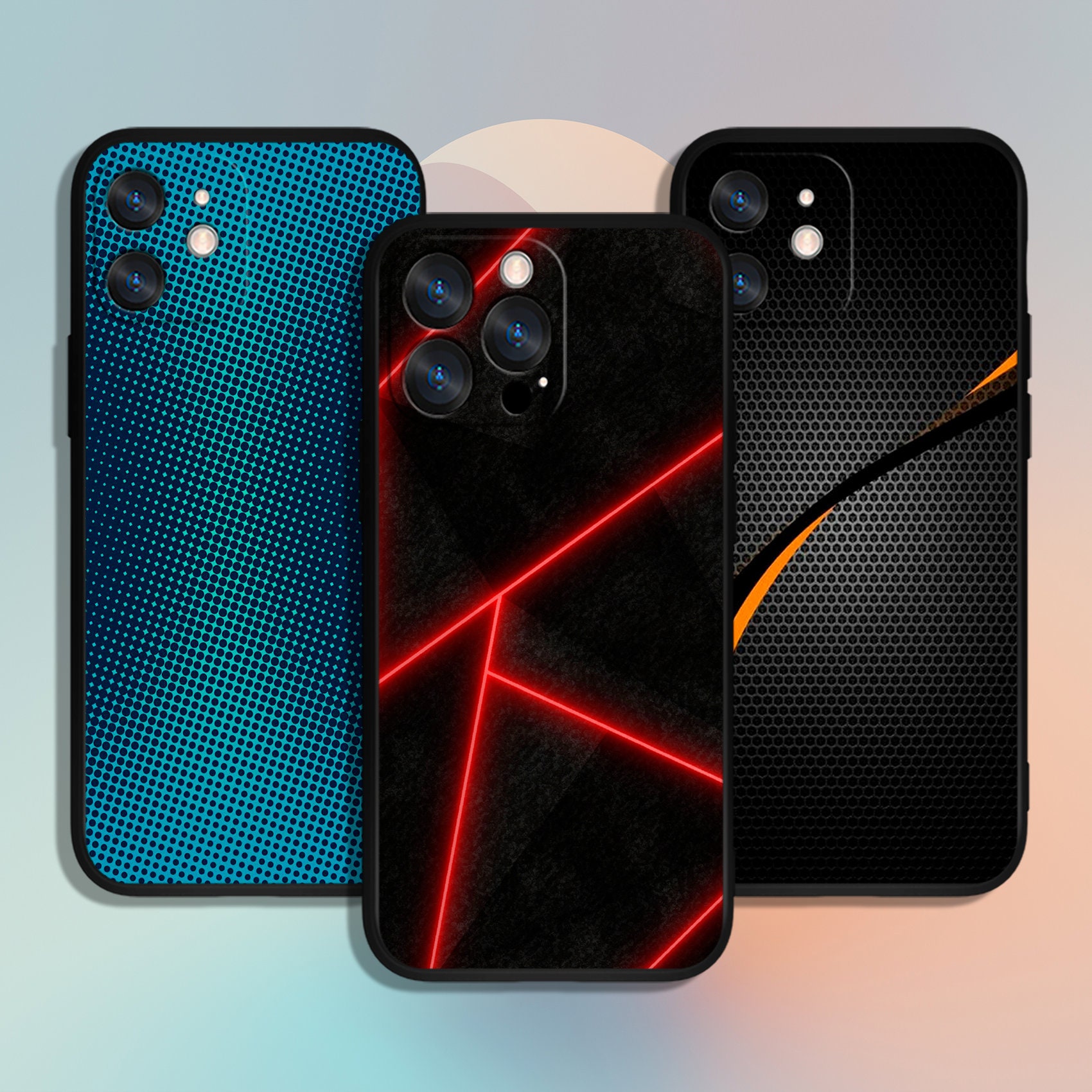 カーボンファイバーカーアート電話ケース iPhone 8 11 12 13 14 15 XS