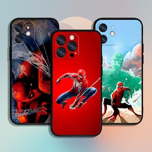 Funda de teléfono con diseño de Spider-Man para iPhone 11, 12, 13, 14, 15, 16, XS, XR Pro Max y Samsung Galaxy S24, S25, FE, Note Ultra 4G, 5G, A55, A16 y A15