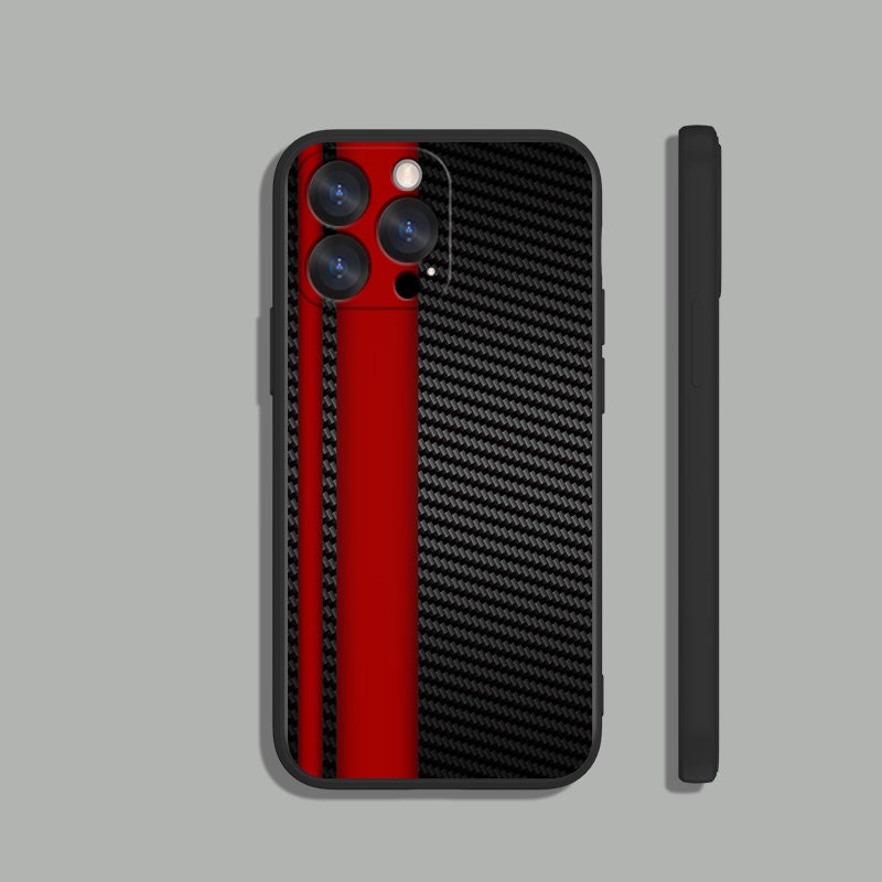 カーボンファイバーカーアート電話ケース iPhone 8 11 12 13 14 15 XS