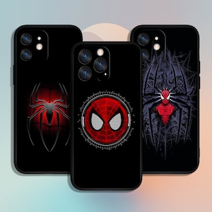 Funda de teléfono con diseño de Spider-Man para iPhone 11, 12, 13, 14, 15, XS, XR Pro Max y Samsung Galaxy S10, S21, S22, S23, FE, S24, Note Ultra 4G, 5G, A55