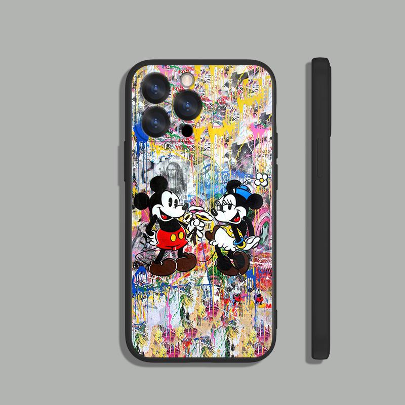 ミッキーミニー漫画携帯ケース iPhone 11 12 13 14 15 16 XS XR Pro